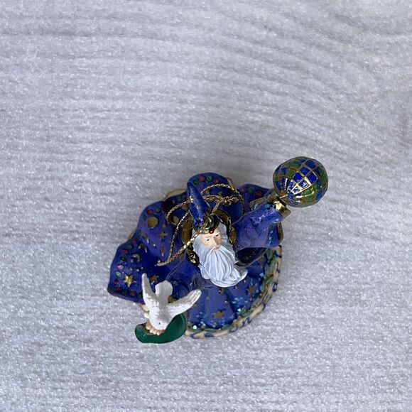 San Francisco Music Box Christmas Ornament CRYSTAL VISIONS MERLIN Holiday - Picture 6 of 11